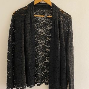 INC International Concepts Sexy Black Lace Jacket